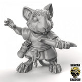 Mouse Archer Miniature | B - Tabletop RPG & D&D miniature. Perfect for wargaming & collectors
