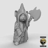 Mouse Axe Cultist Miniature | A - Tabletop RPG & D&D miniature. Perfect for wargaming & collectors