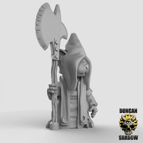 Mouse Axe Cultist Miniature | B - Tabletop RPG & D&D miniature. Perfect for wargaming & collectors