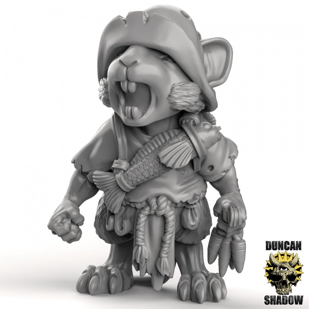 Mouse folk Villager Miniature | A - Tabletop RPG & D&D miniature. Perfect for wargaming & collectors