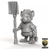 Mouse folk Farmer Miniature | A - Tabletop RPG & D&D miniature. Perfect for wargaming & collectors
