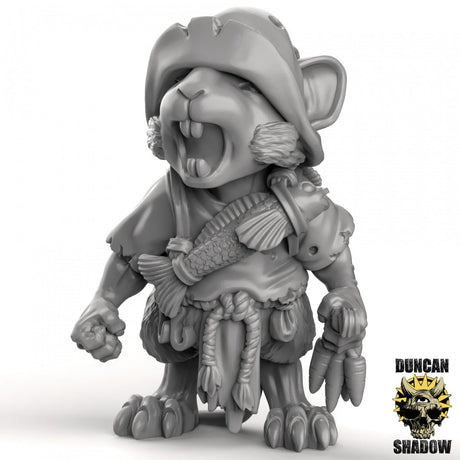 Mouse folk Villager Miniature | A - Tabletop RPG & D&D miniature. Perfect for wargaming & collectors