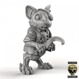 Mouse folk thug Miniature | C - Tabletop RPG & D&D miniature. Perfect for wargaming & collectors
