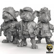 Mouse folk Villager Miniature | Set of 3 - Tabletop RPG & D&D miniature. Perfect for wargaming & collectors