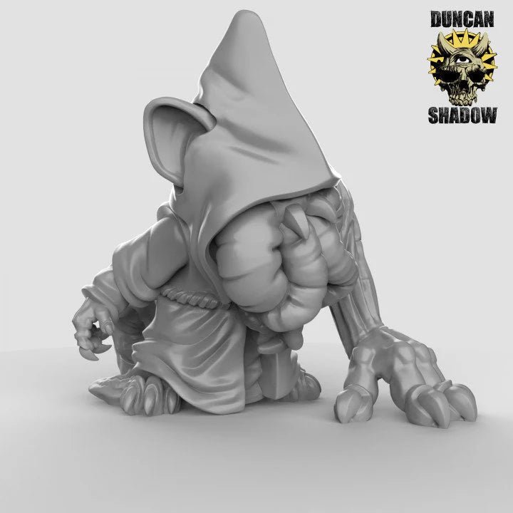 Mouse Feral Mutant Miniature | B - Tabletop RPG & D&D miniature. Perfect for wargaming & collectors