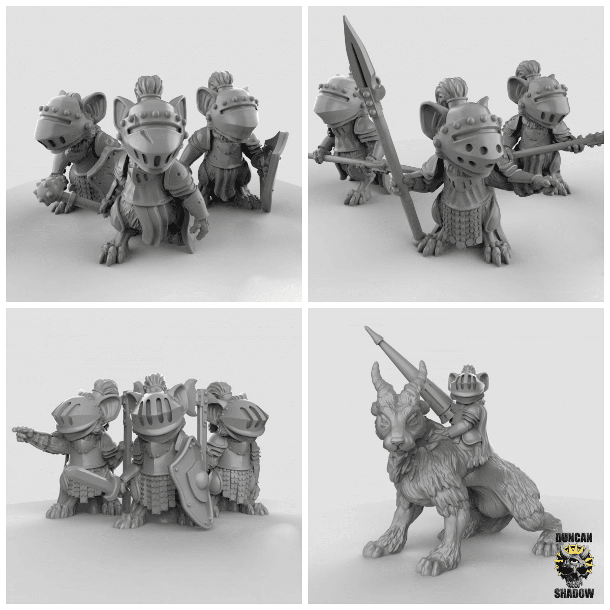 Mouse Folk Army Miniature | 28mm - Tabletop RPG & D&D miniature. Perfect for wargaming & collectors