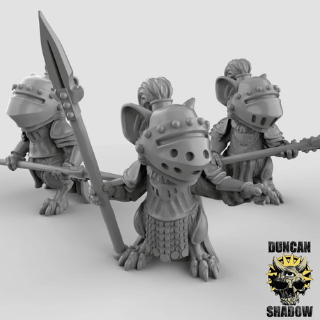 Mouse Folk Army Miniature | 28mm - Tabletop RPG & D&D miniature. Perfect for wargaming & collectors