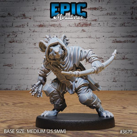 Mouse Folk Pack Miniature | 3670 - Tabletop RPG & D&D miniature. Perfect for wargaming & collectors