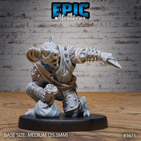 Mouse Folk Pack Miniature | 3671 - Tabletop RPG & D&D miniature. Perfect for wargaming & collectors
