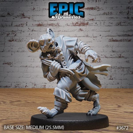 Mouse Folk Pack Miniature | 3672 - Tabletop RPG & D&D miniature. Perfect for wargaming & collectors
