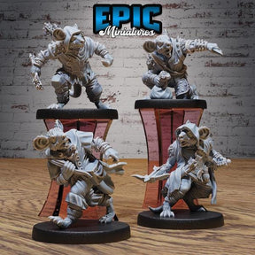 Mouse Folk Pack Miniature | Full Set All Models - Tabletop RPG & D&D miniature. Perfect for wargaming & collectors
