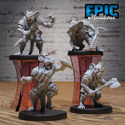 Mouse Folk Raiders Miniature - Full Set All Models - 32mm