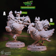 Mouse Folk Rooster Rider Miniature | A - Tabletop RPG & D&D miniature. Perfect for wargaming & collectors