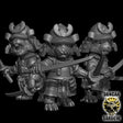 Mouse Folk Samurai with Swords Miniature | Set of 3 - Tabletop RPG & D&D miniature. Perfect for wargaming & collectors