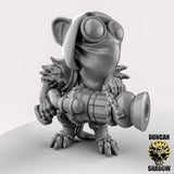 Mouse Folk Weapon Team Miniature | left - Tabletop RPG & D&D miniature. Perfect for wargaming & collectors