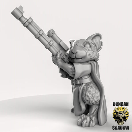 Mouse Folk Weapon Team Miniature | middle - Tabletop RPG & D&D miniature. Perfect for wargaming & collectors
