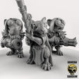 Mouse Folk Weapon Team Miniature | Set of 3 - Tabletop RPG & D&D miniature. Perfect for wargaming & collectors