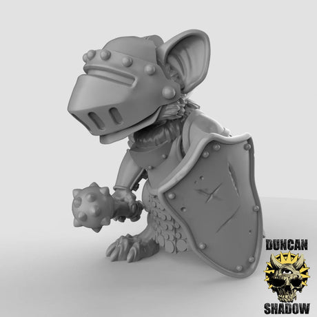 Mouse folk Paladin Miniature | A - Tabletop RPG & D&D miniature. Perfect for wargaming & collectors