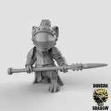 Mouse folk Spearmen Paladin Miniature | A - Tabletop RPG & D&D miniature. Perfect for wargaming & collectors