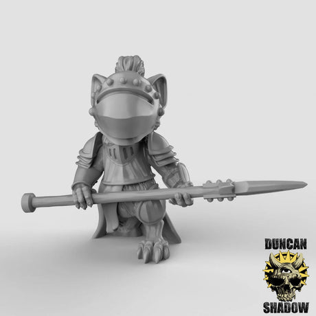 Mouse folk Spearmen Paladin Miniature | A - Tabletop RPG & D&D miniature. Perfect for wargaming & collectors