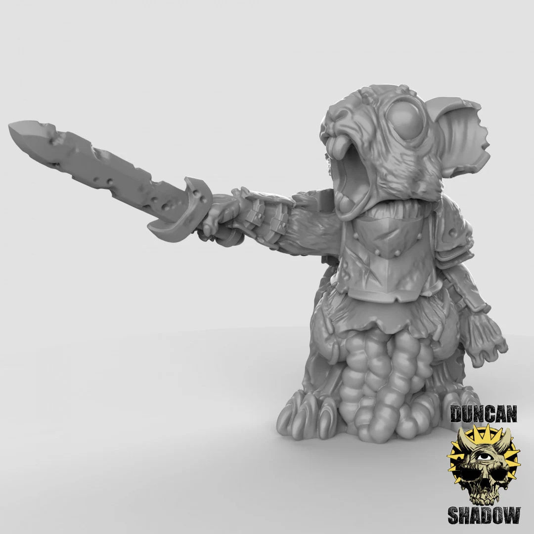 Mouse folk zombies Miniature | B - Tabletop RPG & D&D miniature. Perfect for wargaming & collectors