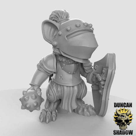 Mouse folk Paladin Miniature | C - Tabletop RPG & D&D miniature. Perfect for wargaming & collectors