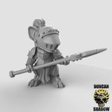 Mouse folk Spearmen Paladin Miniature | C - Tabletop RPG & D&D miniature. Perfect for wargaming & collectors
