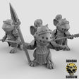 Mouse folk Spearmen Paladin Miniature | Set of 3 - Tabletop RPG & D&D miniature. Perfect for wargaming & collectors