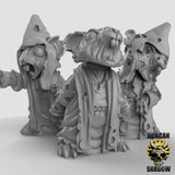 Mouse folk Warlock Zombie Miniature | Set of 3 - Tabletop RPG & D&D miniature. Perfect for wargaming & collectors