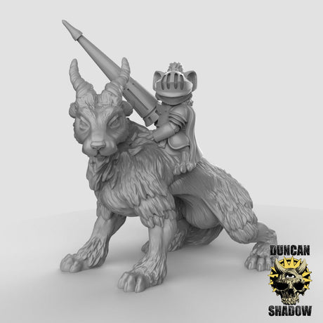 Mouse Mount Knight Miniature | A - Tabletop RPG & D&D miniature. Perfect for wargaming & collectors