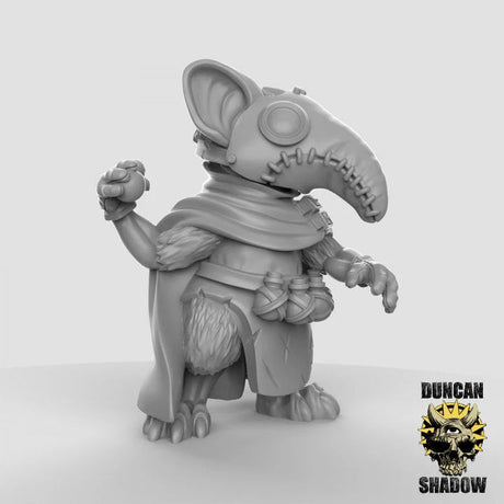 Mouse Plague Doctor Miniature | C - Tabletop RPG & D&D miniature. Perfect for wargaming & collectors