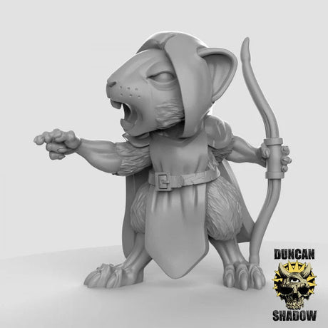 Mouse Ranger Miniature | A - Tabletop RPG & D&D miniature. Perfect for wargaming & collectors