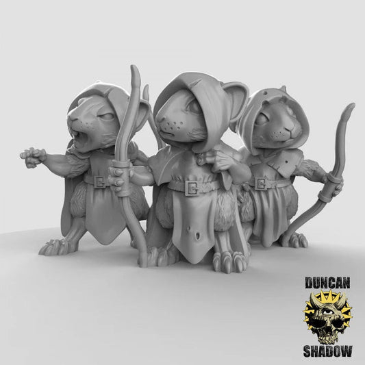 Mouse Ranger Miniature - Set of 3 - 32mm