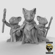 Mouse Sorcerer Miniature | Set of 3 - Tabletop RPG & D&D miniature. Perfect for wargaming & collectors