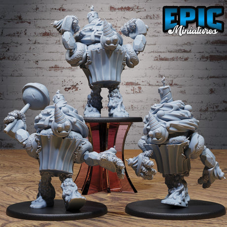 Mr Sweets Candy Golem Miniature | Set of 3 - Tabletop RPG & D&D miniature. Perfect for wargaming & collectors