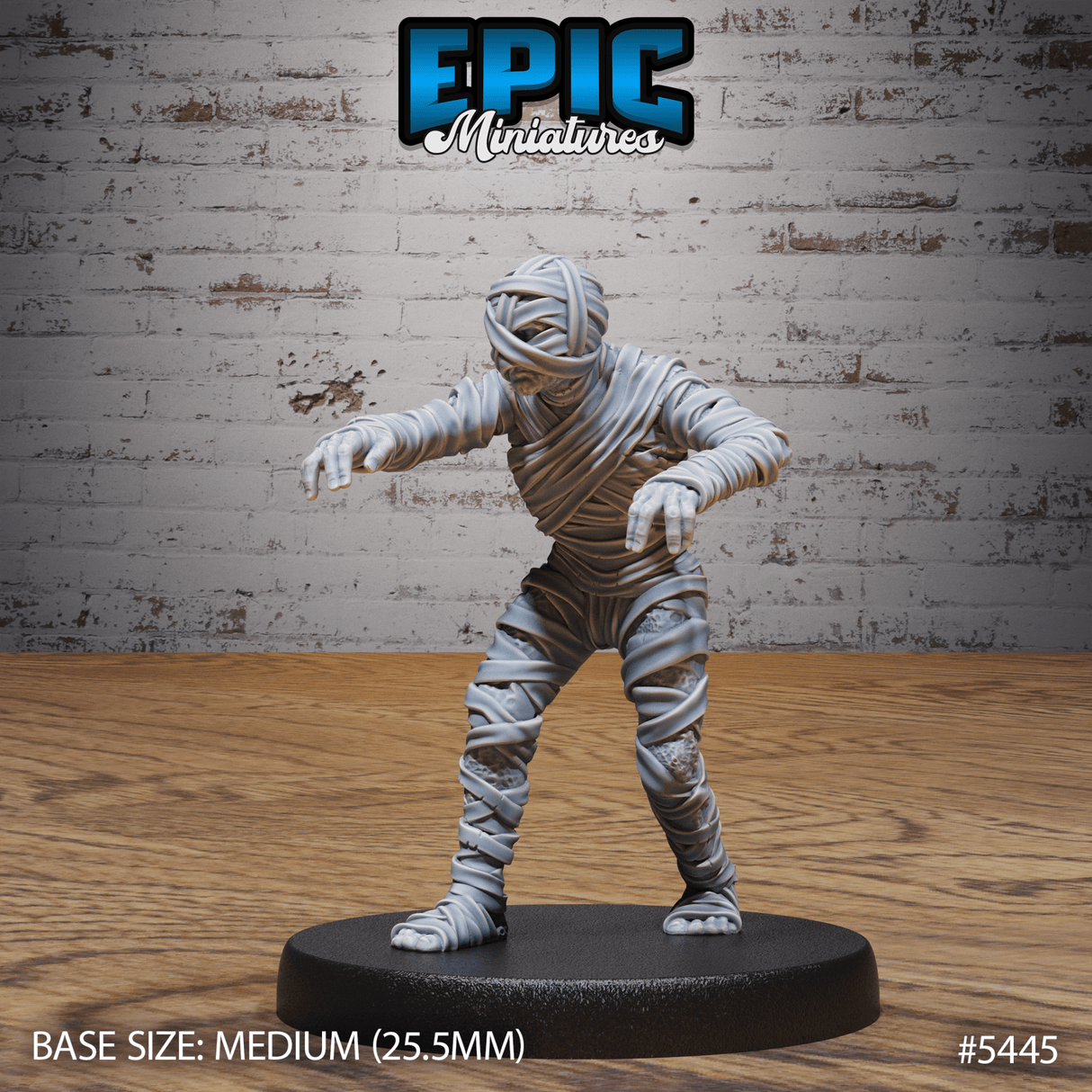 Mummy Army Miniature | A - Tabletop RPG & D&D miniature. Perfect for wargaming & collectors