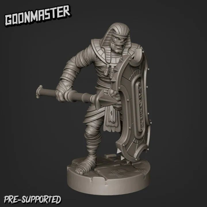 Mummy Lord Miniature | B - Tabletop RPG & D&D miniature. Perfect for wargaming & collectors