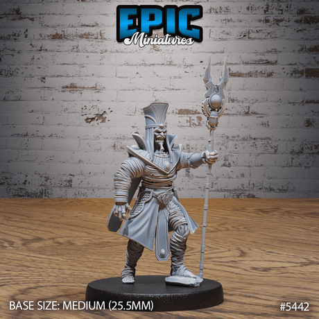 Mummy Lord Miniature | C - Tabletop RPG & D&D miniature. Perfect for wargaming & collectors