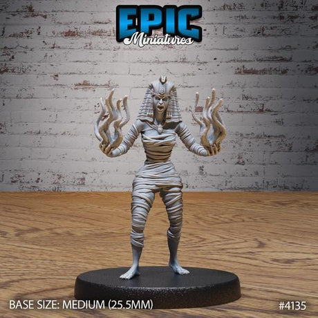 Female Mummy Miniature | 4135 - Tabletop RPG & D&D miniature. Perfect for wargaming & collectors