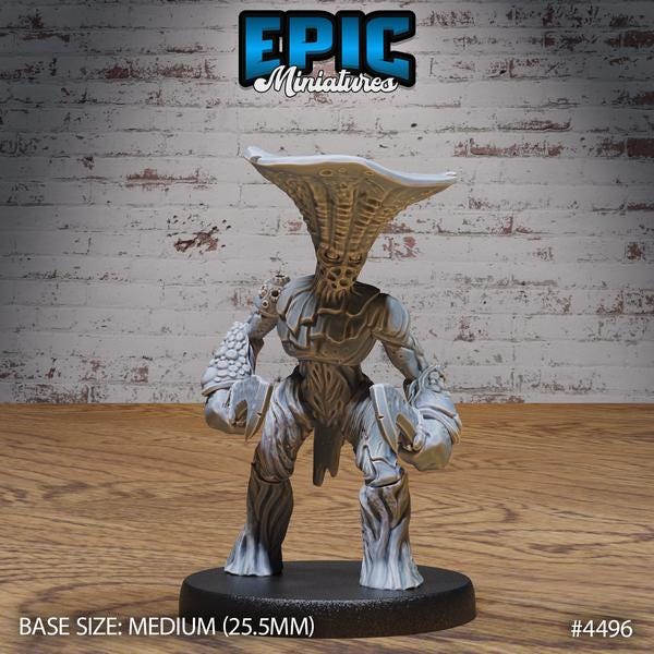 Mushroom Folk Miniature | 4496 - Tabletop RPG & D&D miniature. Perfect for wargaming & collectors
