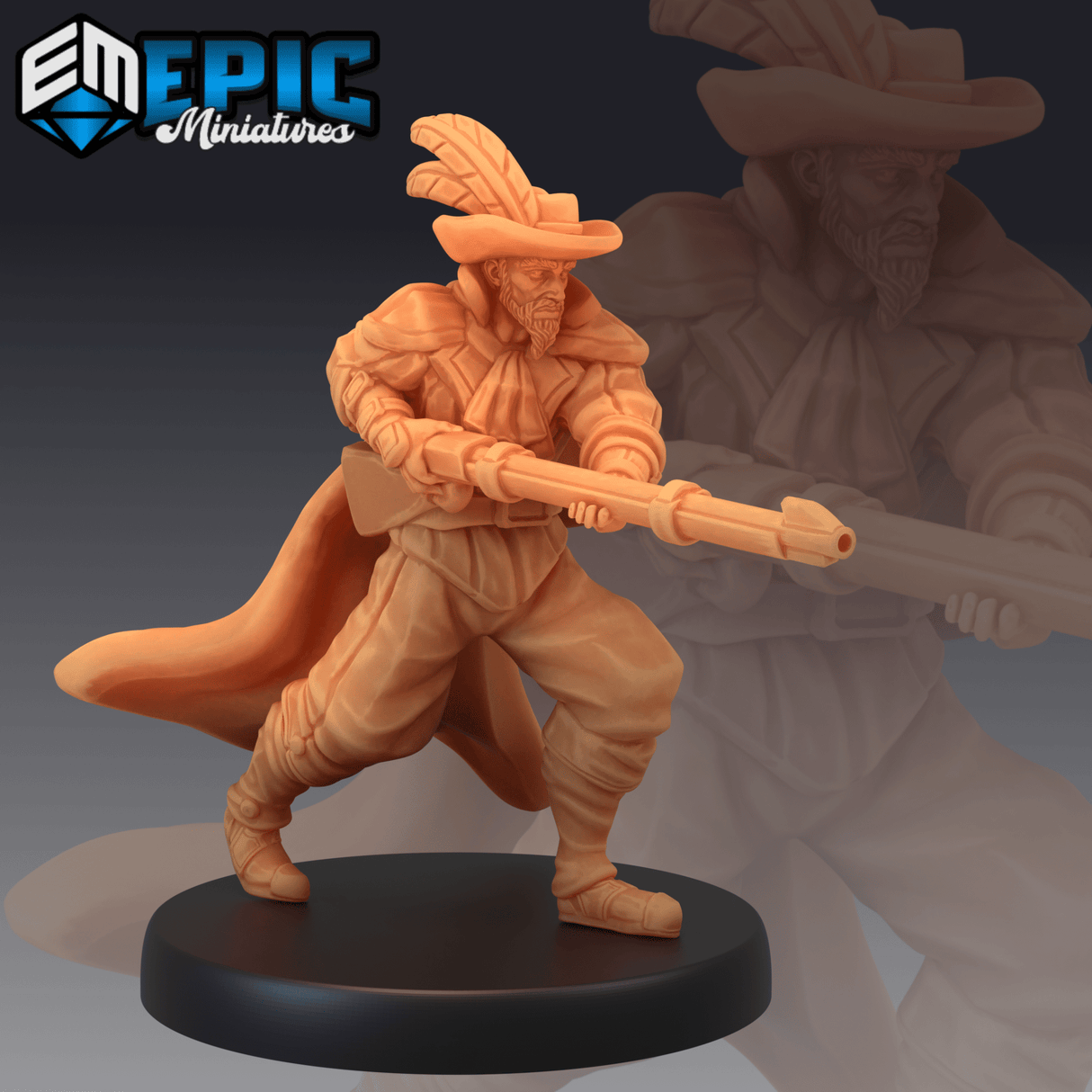 Musketeer Guard Miniature | B - Tabletop RPG & D&D miniature. Perfect for wargaming & collectors