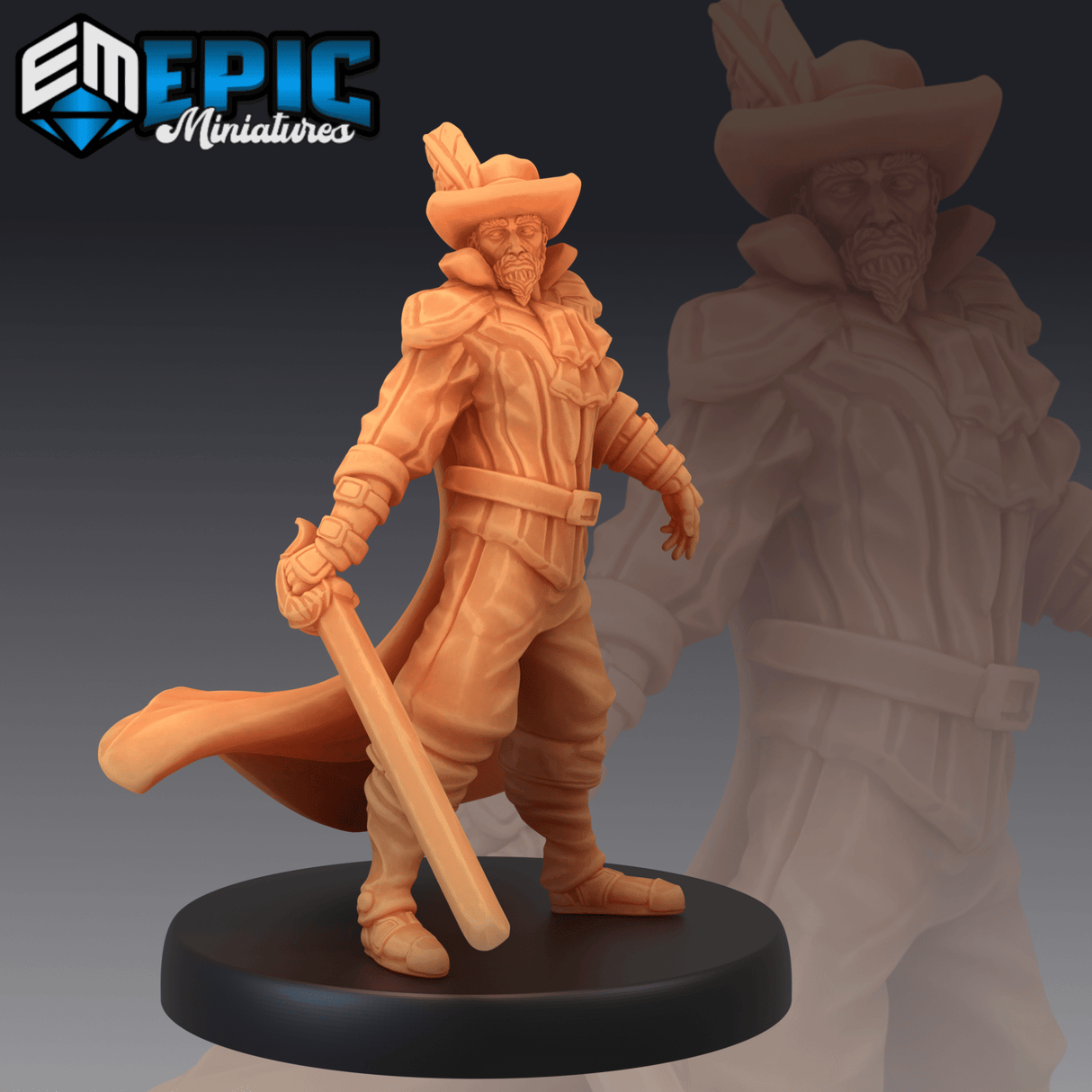 Musketeer Guard Miniature | C - Tabletop RPG & D&D miniature. Perfect for wargaming & collectors