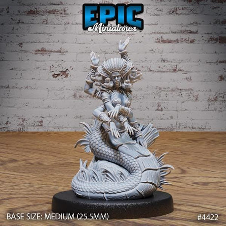 Naga Queen Miniature | 4422 - Tabletop RPG & D&D miniature. Perfect for wargaming & collectors