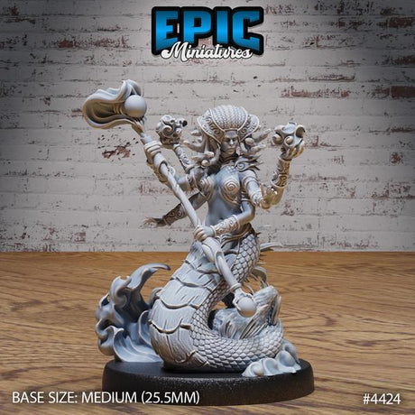 Naga Queen Miniature | 4424 - Tabletop RPG & D&D miniature. Perfect for wargaming & collectors