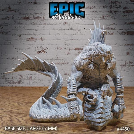 Naga Savages Miniature | 4450 - Tabletop RPG & D&D miniature. Perfect for wargaming & collectors