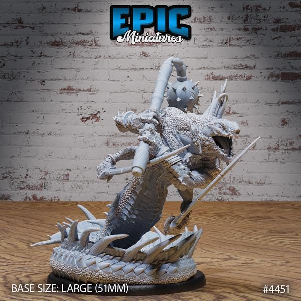 Naga Savages Miniature | 4451 - Tabletop RPG & D&D miniature. Perfect for wargaming & collectors