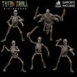Naked Skeleton Miniature | set of 6 - Tabletop RPG & D&D miniature. Perfect for wargaming & collectors