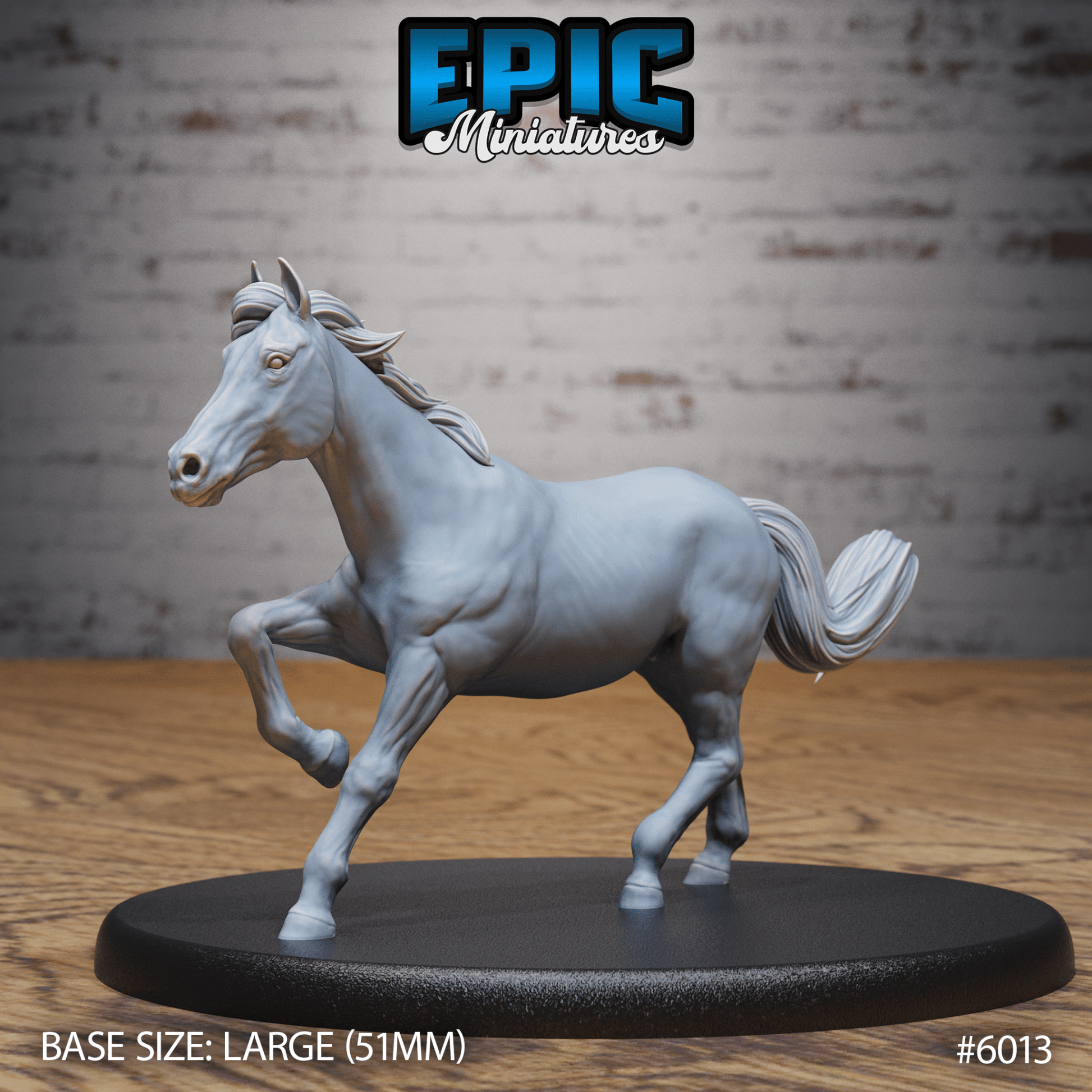 Native indian Horse riders Miniature - 6013 (horse only) - 32mm