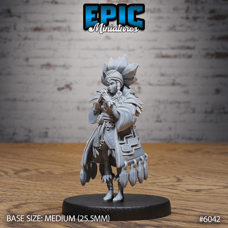 Native indian Princess Miniature | 6042 - Tabletop RPG & D&D miniature. Perfect for wargaming & collectors