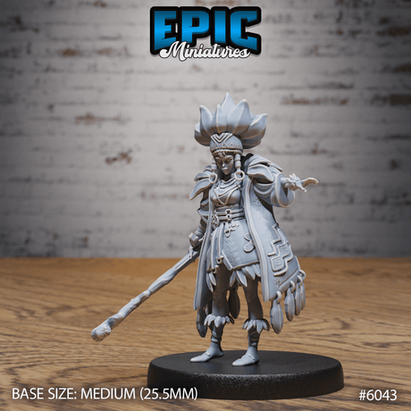 Native indian Princess Miniature | 6043 - Tabletop RPG & D&D miniature. Perfect for wargaming & collectors